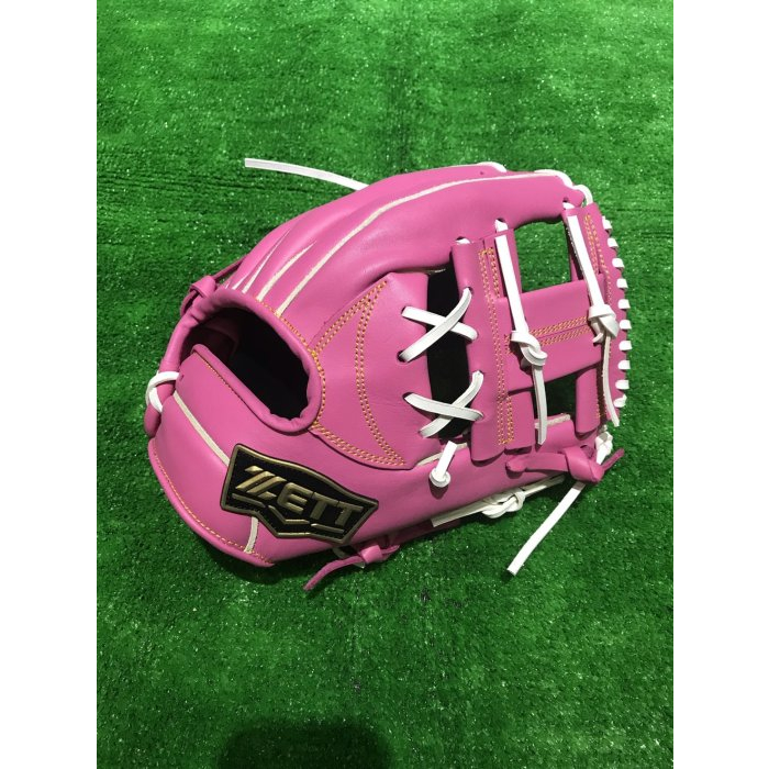 棒球世界ZETT SPECIAL ORDER 訂製款棒壘球手套特價內野11.5吋粉色