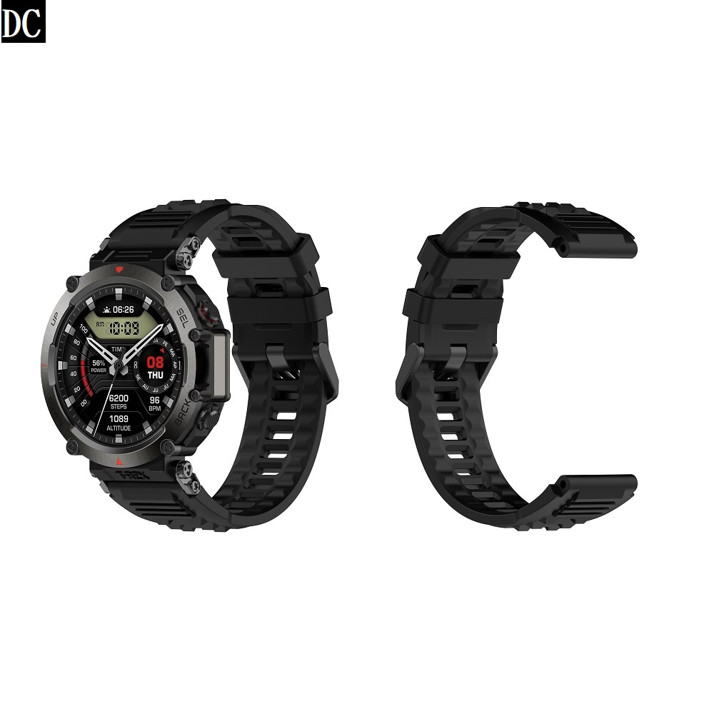 DC【矽膠錶帶】華米 Amazfit T-Rex Ultra 智慧手錶 替換 純色 運動 透氣 腕帶