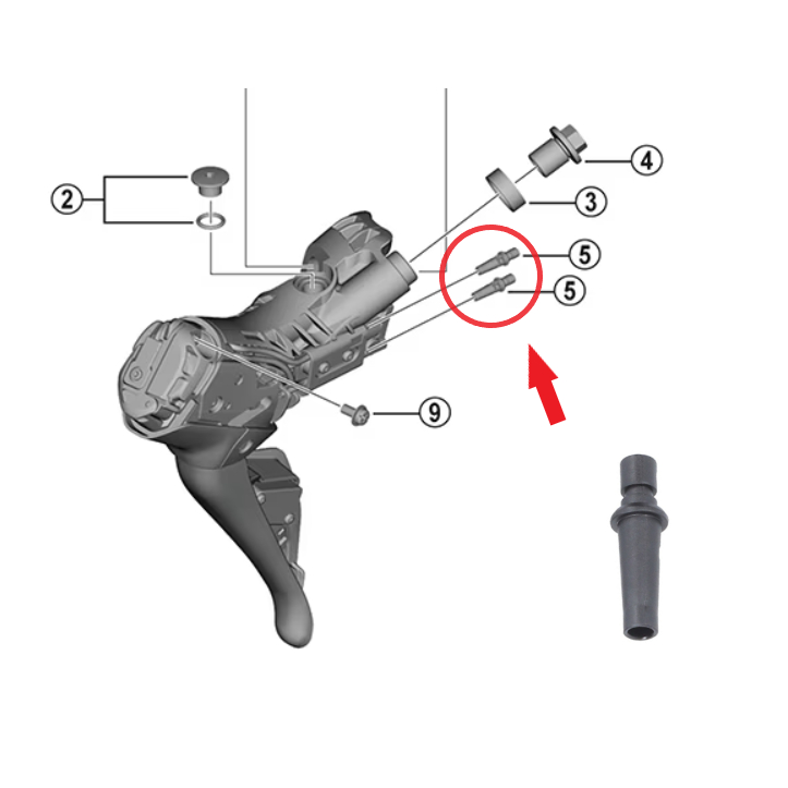 Shimano Di2 煞變把 修補零件 孔塞 Dummy Plug 一支，ST-R9270/R8170/R8150