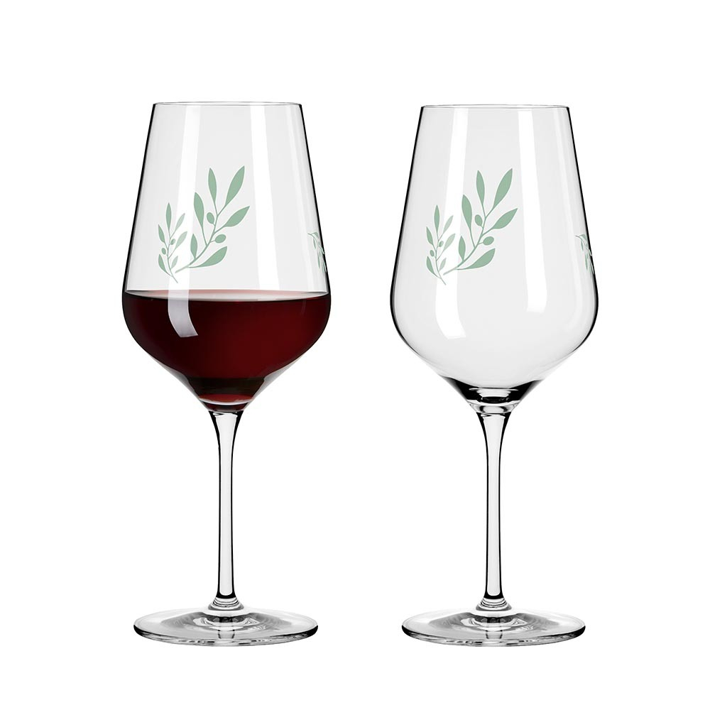 【德國RITZENHOFF+】ORGANIX綠色環保系列紅酒對杯-橄欖綠枝(1組2入)《WUZ屋子》高腳杯 玻璃杯 酒杯