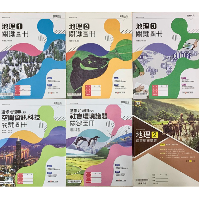 <現貨> 108課綱 地理關鍵圖冊 補充講義 龍騰文化 選修地理 學測 指考 分科 高中