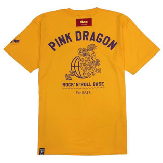 日本 PINK DRAGON - CREAM SODA R&R BASE 搖滾基地 T-Shirt - 黃色