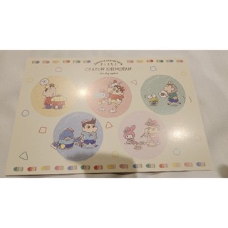 超可愛 蠟筆小新與Hello kitty 三麗鷗聯名款 紀念珍藏明信片