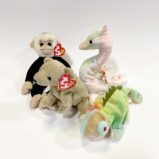 收藏品 ｜TY 娃娃 玩偶 布偶 動物 蜘蛛猴 猴子 海馬 熊 鬣蜥 彩色 Ty Beanie Baby 復古