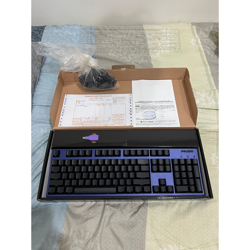 (附一組原廠全新正刻英文鍵帽)Filco NINJA Majestouch 2 忍者側刻中文 機械式鍵盤藍蓋忍茶軸