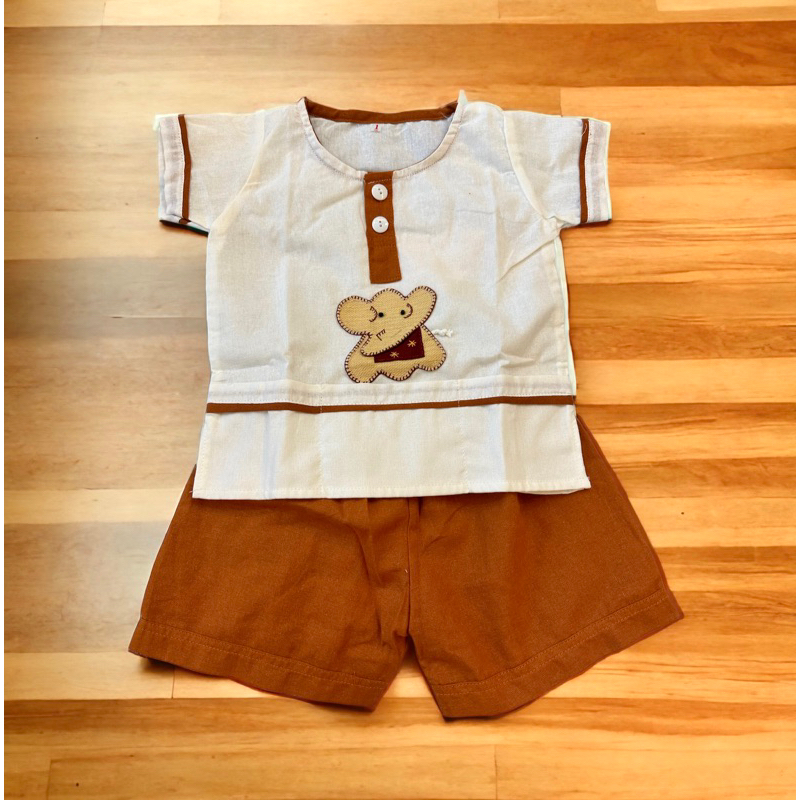 《現貨》泰國大象男寶寶衣 可愛童裝 夏天男衣可愛寶寶衣