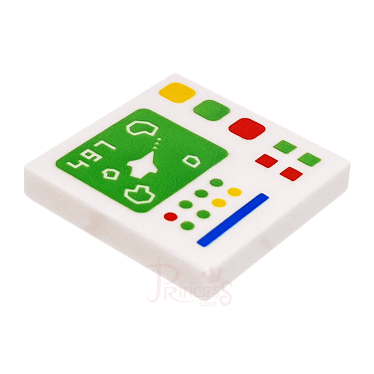 公主樂糕殿 LEGO 10497 經典太空 2x2 銀幕 儀錶板 控制板 白色 印刷 3068bpb2030 T600