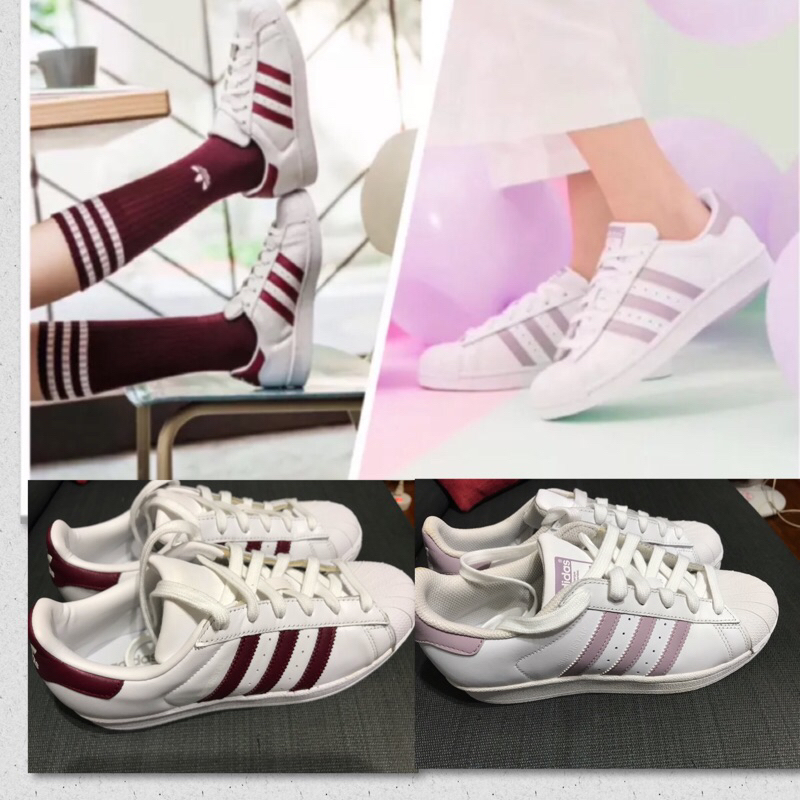 Adidas Originals Superstar 粉紫 薰衣草紫 DB3347 酒紅 D97999 女生 23.5