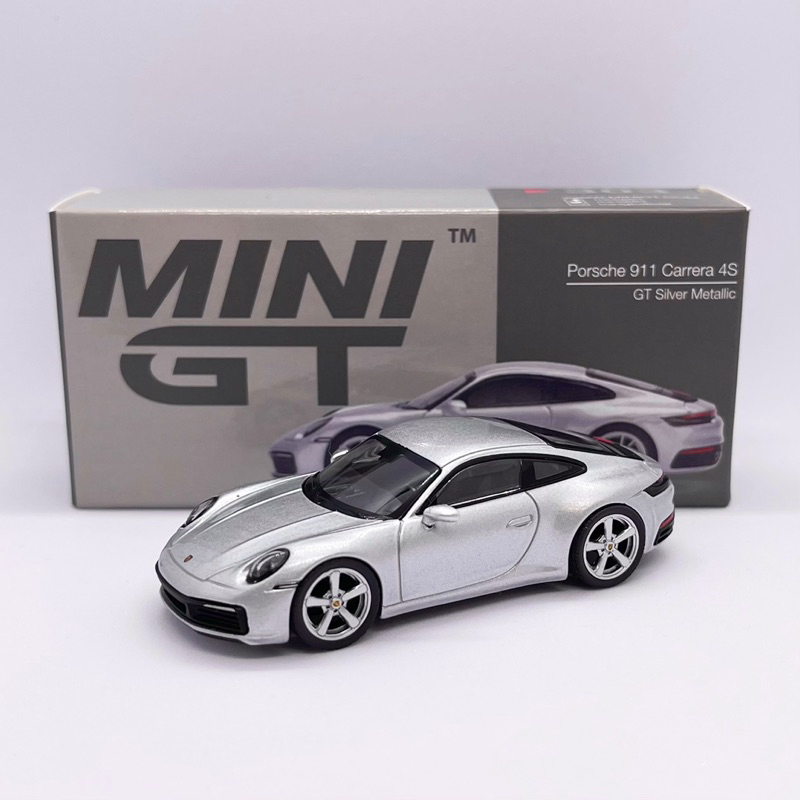 1/64 MINI GT Porsche 911 Carrera 4S 992 銀 保時捷模型 S 303 MiniGT