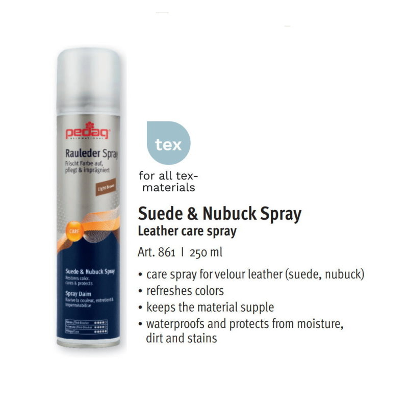 德國 pedag Suede &amp; Nubuck Spray麂皮及牛巴哥皮保養噴劑 ~ 保持顏色鮮艷及皮革柔軟性