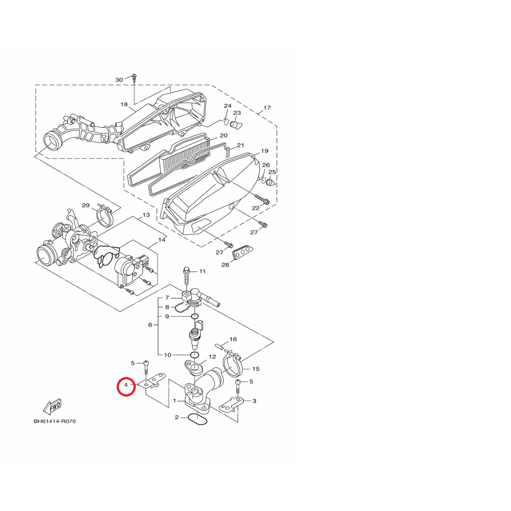 YAMAHA 原廠 SMAX FORCE 155 固定座 料號：1DK-E4255-00