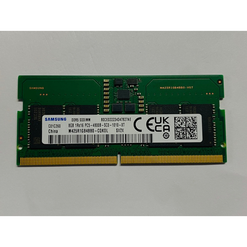 ［全新已拆封］韓國三星記憶體模組DDR5/8G/4800筆電升級所以原廠附的用不到$700/PCS原價$1299