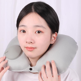 有福氣＊按壓充氣枕 U型枕 按壓式 免吹氣 午睡枕 車枕 充氣枕 枕頭 護頸枕 飛機枕 旅行枕【DO391】