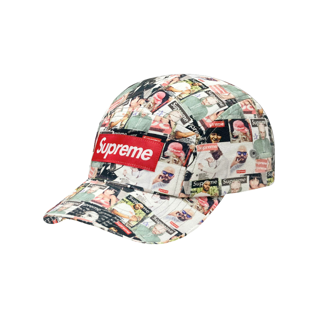 SUPREME MAGAZINE CAMP CAP MULTICOLOR 滿版雜誌 彎檐 五分割帽 【TCC】