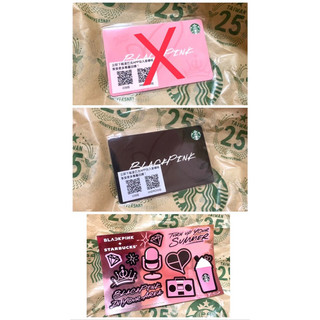 （現貨-送BP專屬杯套）星巴克 BLACKPINK 聯名商品 隨行卡/貼紙