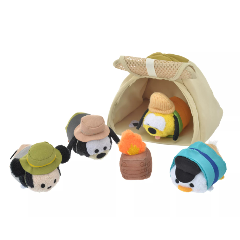 日本迪士尼商店 Disney Store 米奇與朋友們 營地套裝 Tsum Tsum 沙包 玩偶 疊疊樂 滋姆 露營