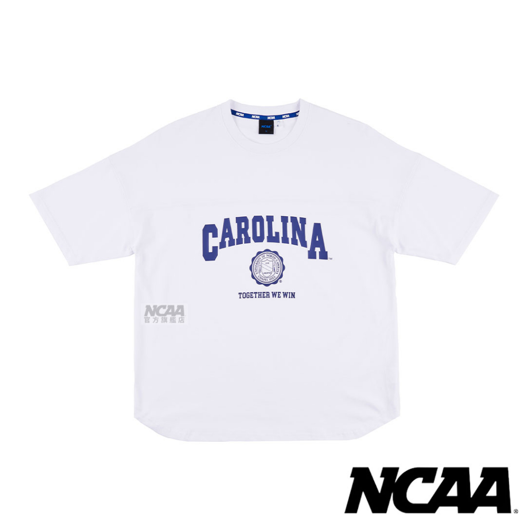 NCAA 北卡 寬版五分袖橄欖球短T【73251025】短袖 新款 情侶裝 基本款 CAROLINA