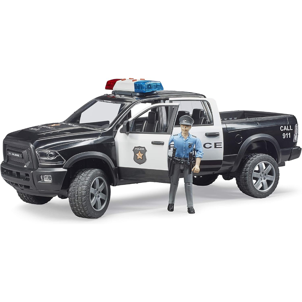 現貨 德國 BRUDER RAM PICK UP 警車+聲光+人偶組 警車/警察/吉普/皮卡/越野車/模型塑料玩具