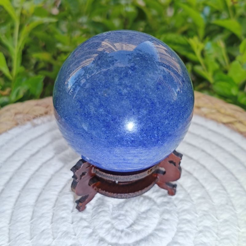 『靖靖水晶礦石』藍東菱球 藍東菱玉球