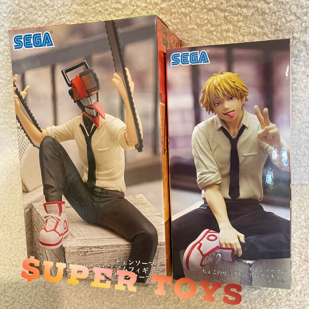 《$uper Toys》全新 sega 景品 鏈鋸人 淀治 坐坐公仔 泡麵蓋 公仔 模型 電鋸人 模型 泡麵杯蓋