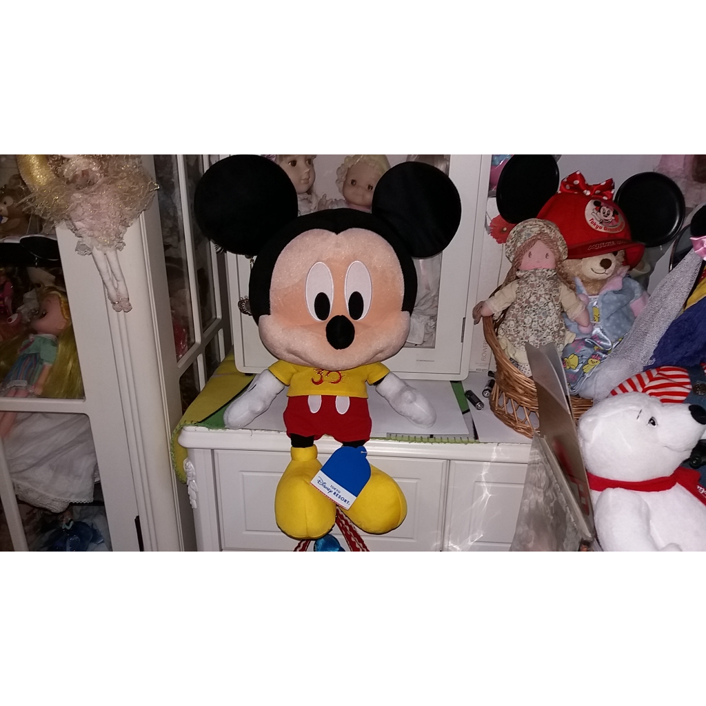 (10/11 青年國中) 二手 日本東京迪士尼樂園 30周年 米老鼠 / 米奇 布偶 / 玩偶