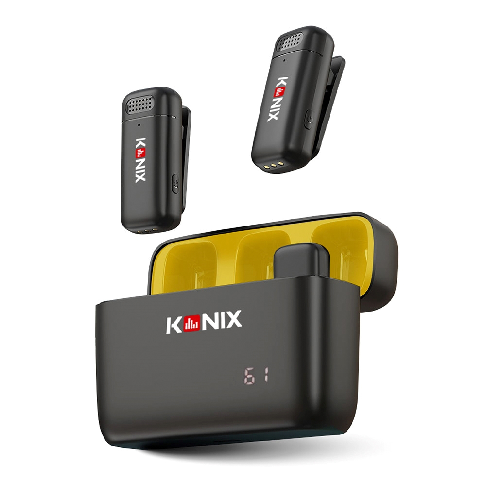 KOL推薦【KONIX】無線麥克風G2 一對二領夾式麥克風 直播麥克風 手機錄音 雙麥 安卓蘋果可選