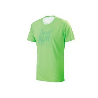 特價 美津濃MIZUNO 短袖排汗衣 螢光綠上衣 夜跑安全
