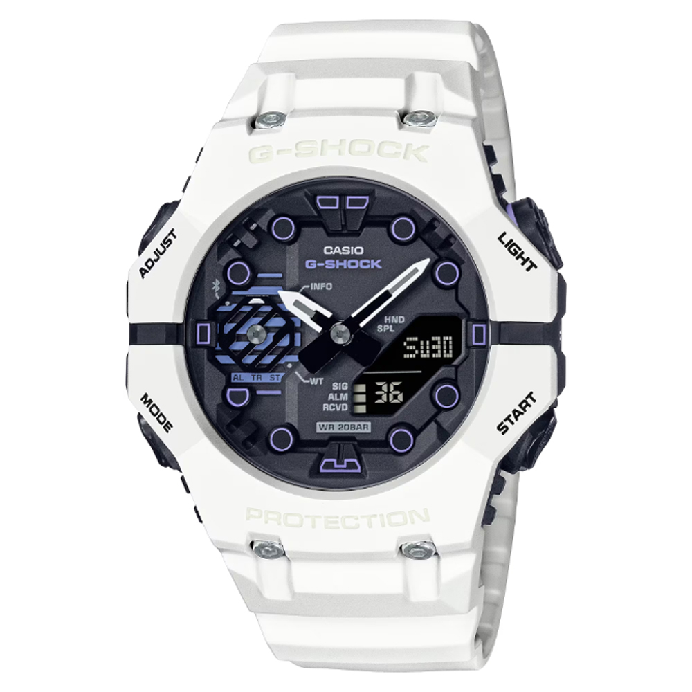 CASIO 卡西歐 G-SHOCK 科幻體驗 智慧藍芽 全新數位指針雙顯錶(GA-B001SF-7A 防水200米)