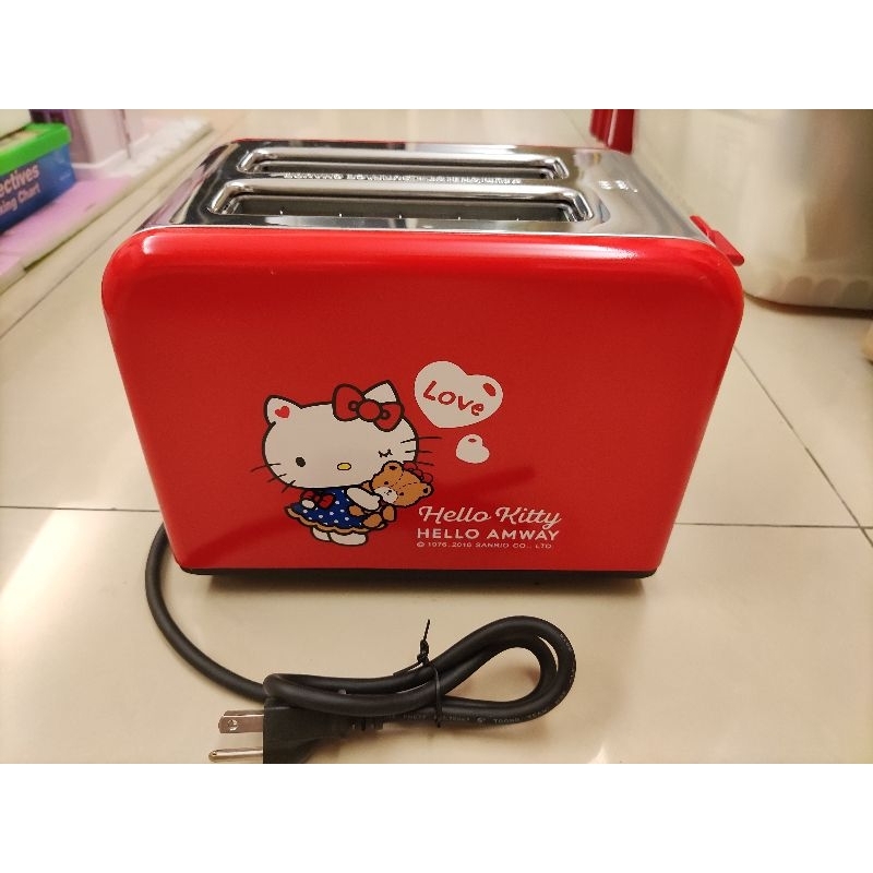 九成新 三麗鷗 Hello kitty 多功能烤麵包機(魅力紅) 烤土司機 吐司麵包 早餐 特價 免運 蝦幣回饋