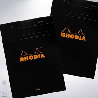 法國 RHODIA Head-Stapled Notepad A5 N16 上掀式筆記本: 黑色/Black