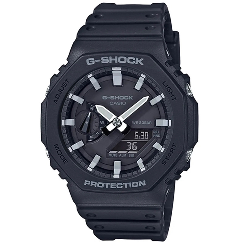 CASIO 卡西歐G-SHOCK 八角農家橡樹雙顯手錶GA-2100-1A1DR