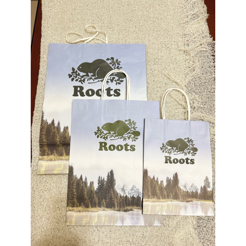 《Roots》Outlet專櫃提袋/紙袋