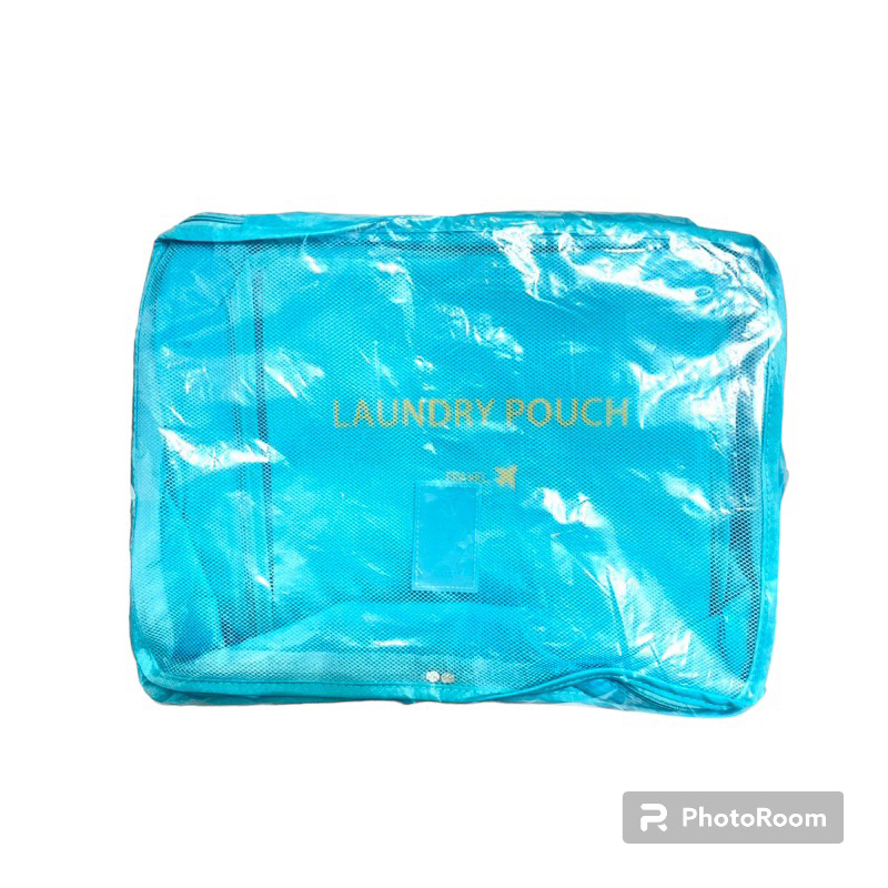 全新LAUNDRY POUCH旅行收納三件組 收納包(藍)