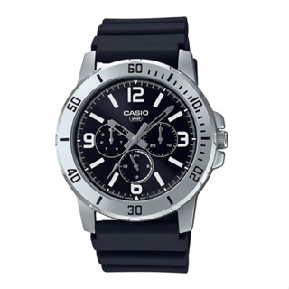 【CASIO 卡西歐】運動風格三眼指針腕錶 MTP-VD300-1B 45mm 現代鐘錶