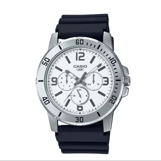 【CASIO 卡西歐】運動風格三眼指針腕錶 MTP-VD300-7B 45mm 現代鐘錶