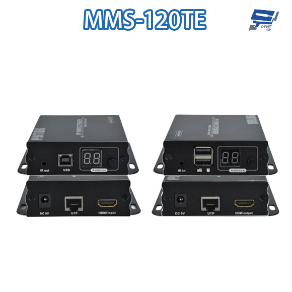 昌運監視器 MMS-120TE HDMI+USB影像控制訊號延長器 最遠可達120M 具LED顯示