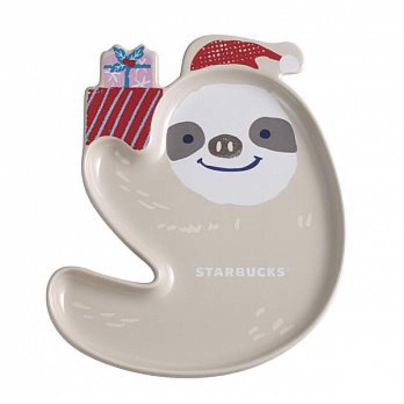 Starbucks 星巴克2018聖誕季就是愛樹懶點心盤收藏系列/ *2019聖誕節(盲抽禮盒)其中一隻樹懶鑰匙圈