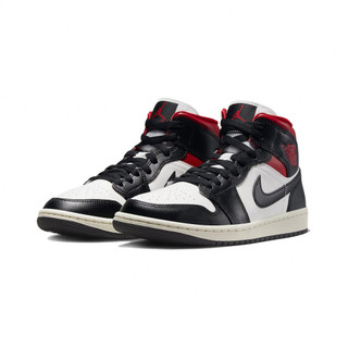 W Air Jordan 1 Mid Black Sail 黑紅 BQ6472-061【SPLY】