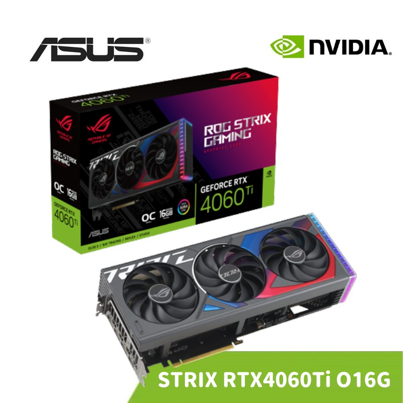 ASUS 華碩 ROG STRIX RTX 4060 Ti O16G 顯示卡