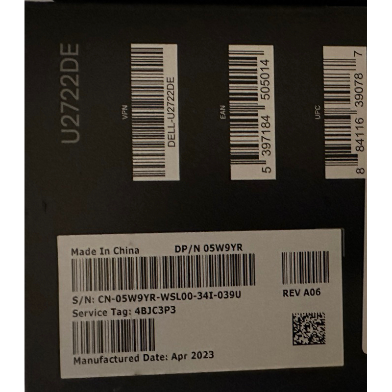 Dell UltraSharp 27顯示器-U2722DE