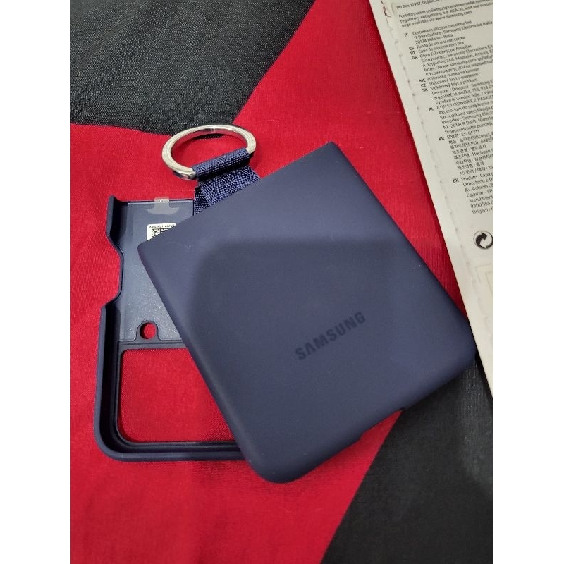 Samsung 三星 Z flip3 原廠矽膠藍色手機殼 二手