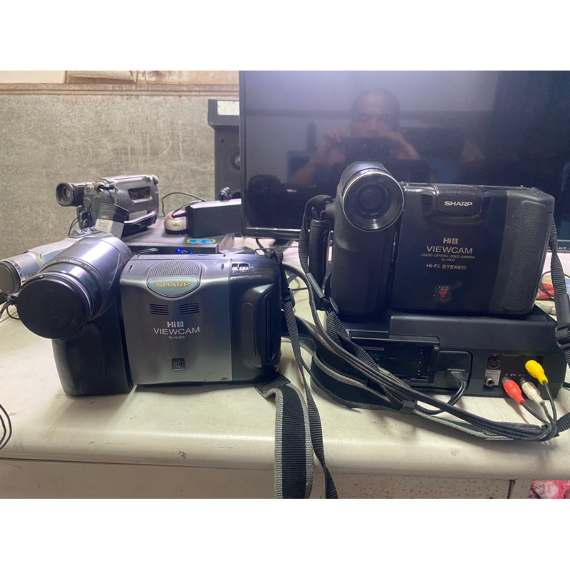 SHARP Hi8攝錄放影機整套+ㄧ台零件機