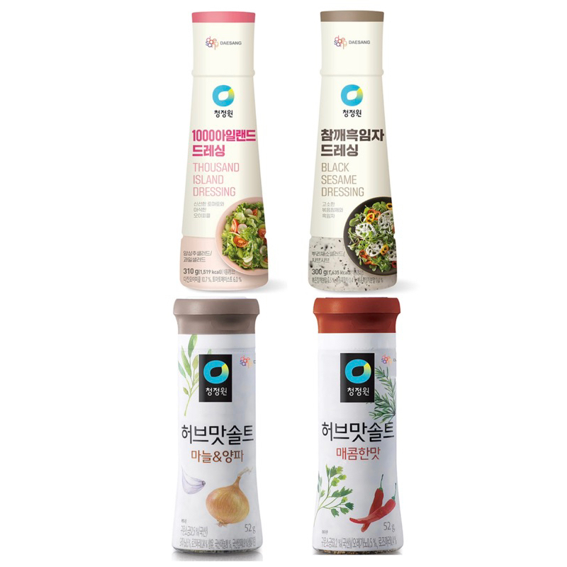 🇰🇷韓國代購🇰🇷清淨園 大象 大蒜洋蔥考鹽 淡味鹽 辣味鹽 黑芝麻醬 千島醬
