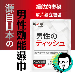 男用勁能溼巾 男用勁能濕巾 男性勁能 日本 涉い井 Drywell 男用勁能塗抹片 隨身包 情趣潤滑液 情趣用品 潤滑液