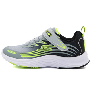 SKECHERS MEMORY FOAM 魔鬼氈 記憶鞋墊 運動鞋 中大童 灰 R9589 (405108LLGBK)