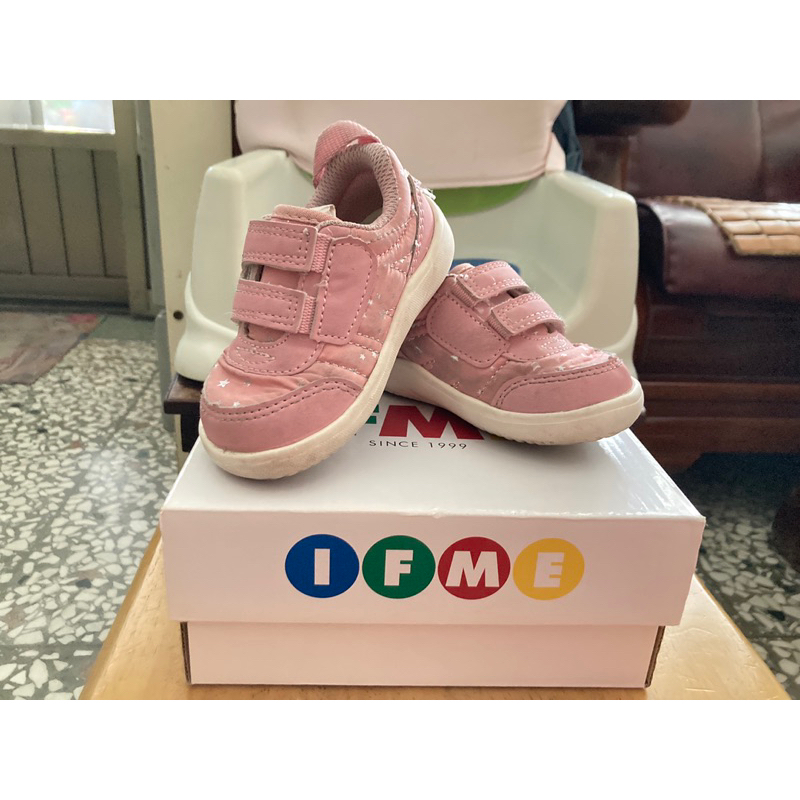 （二手）日本IFME女寶童鞋12.5粉色星星
