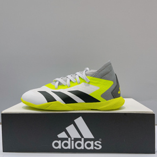 adidas PREDATORACCURACY.3 FG IN 中童 白螢光綠 訓練 室內 運動 足球鞋 IE9449