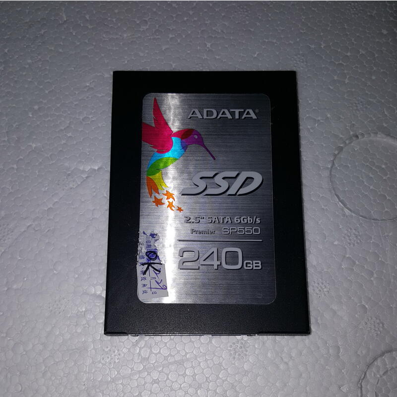 良品-ADATA SSD 240G SP550+東芝500G 2.5吋,保固40天,無壞軌.無異音.OS開機OK.