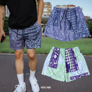 #KEEP FLORAL PACK SHORTS 藍綠 藍紫 剪紙窗花 內網眼 短褲 球褲 成人 男女款【KS166】