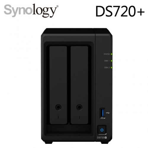 Synology 群暉科技 DiskStation DS720+ (2Bay/Intel/2GB) NAS 網路儲存伺服
